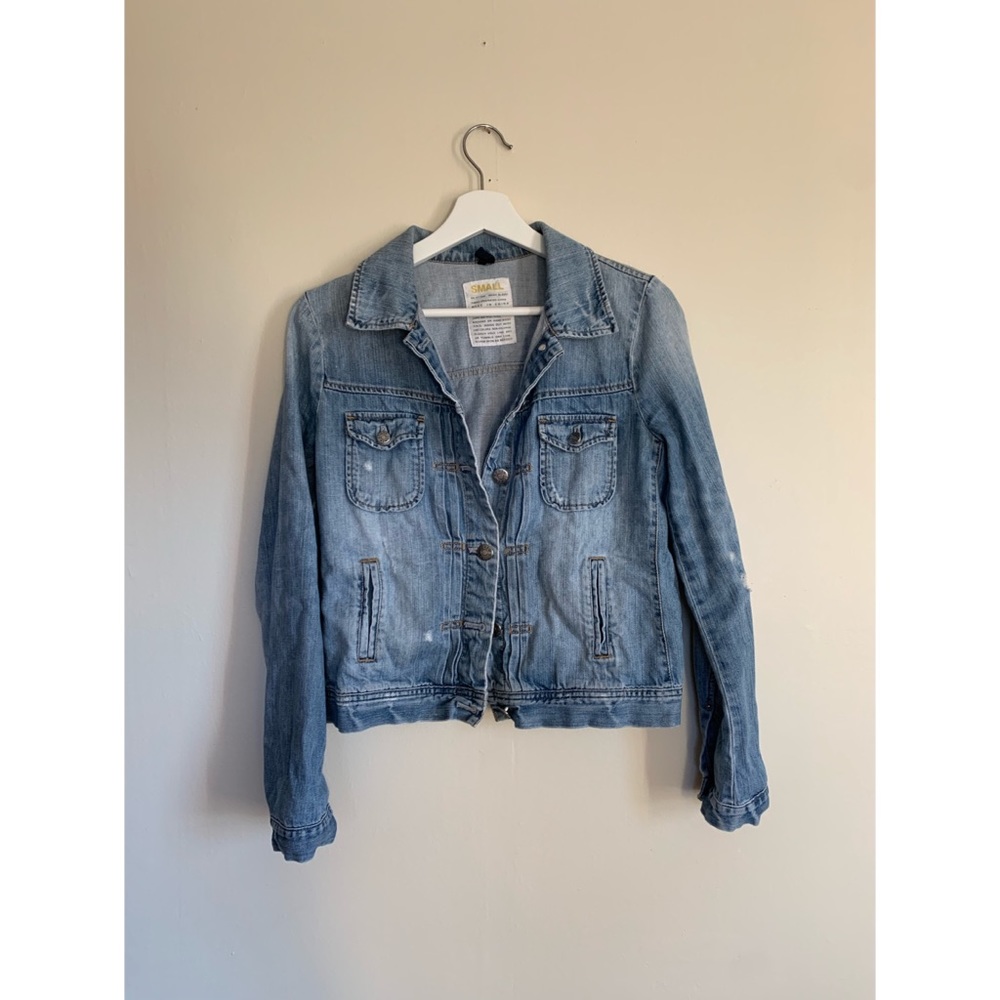 J. Crew Light Wash Jean Jacket (Semi-Distressed)